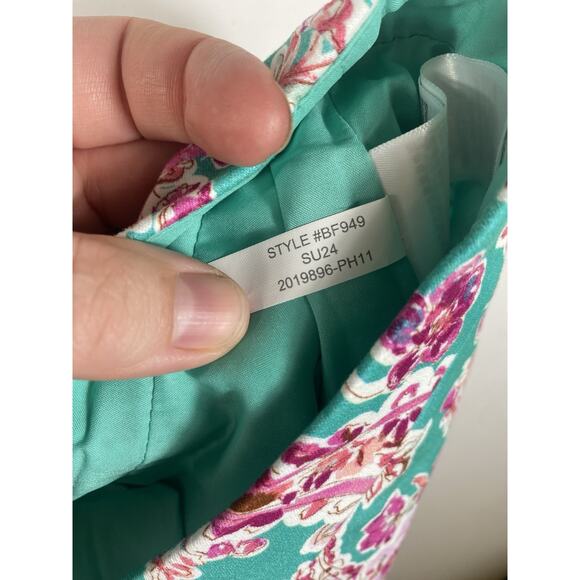 J Crew Pencil Skirt Sz 12 Mint Green Floral Paisley Preppy Tailored NEW Corpcore - Picture 12 of 14